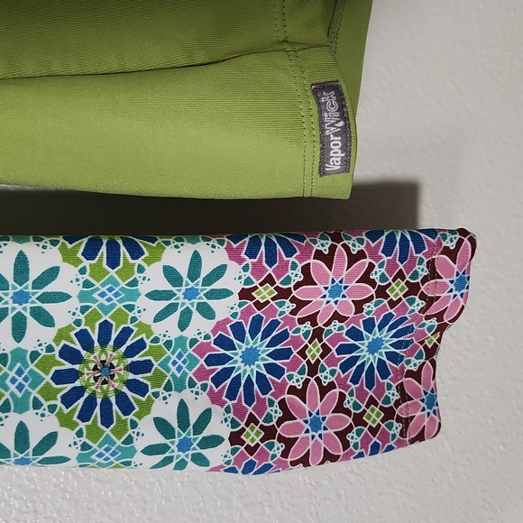 North Face Vapor Wick Colorful Shirt size L Green Purple Pink - Picture 4 of 13